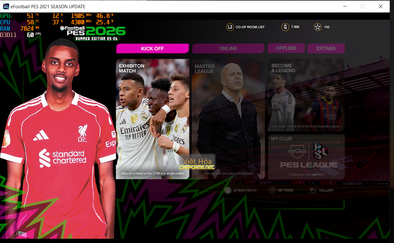 PES 26 BITBOX – REV1 VIỆT HÓA – BLTV PC - Chép Game Uy Tín tại ChepGame.net