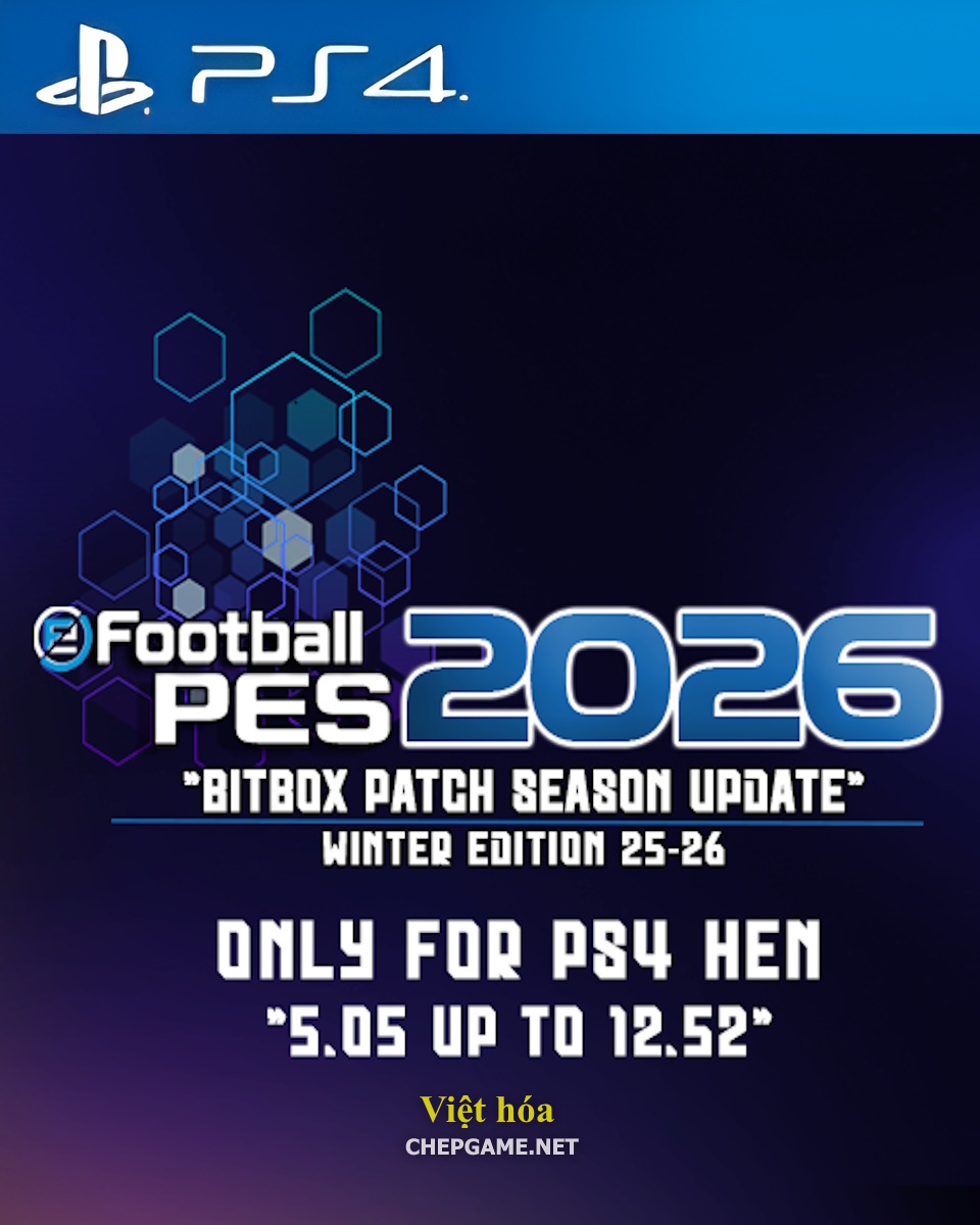 Tải Bitbox Patch PES 2026 Việt Hóa: Bình Luận Tiếng Việt PS4-PS5